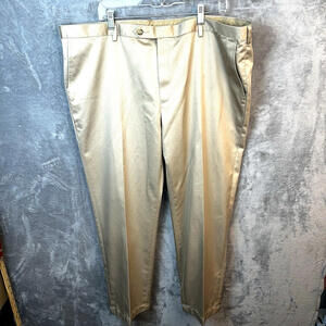 Jos A Bank Mens Pants Travelers Collection 44x29 Casual Beige Chino 100%‎ Cotton